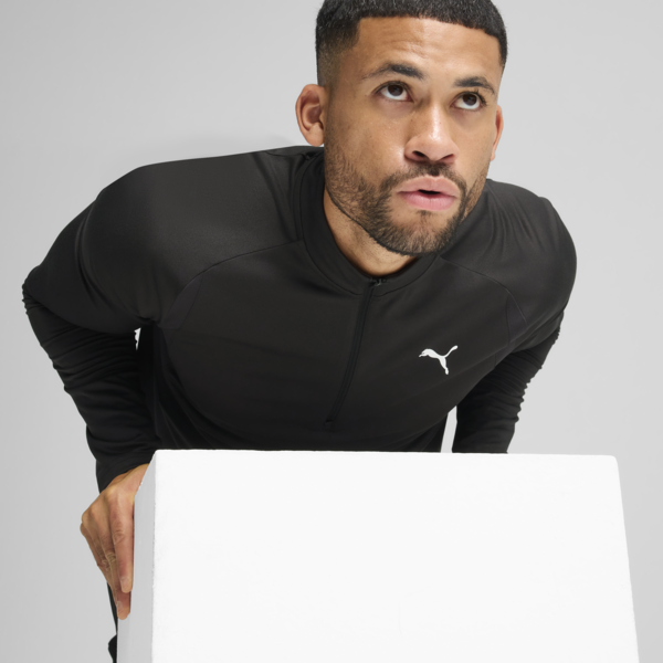 TAD TECH Fabric Mix 1/4 Zip Men, PUMA Black, large-ZAF