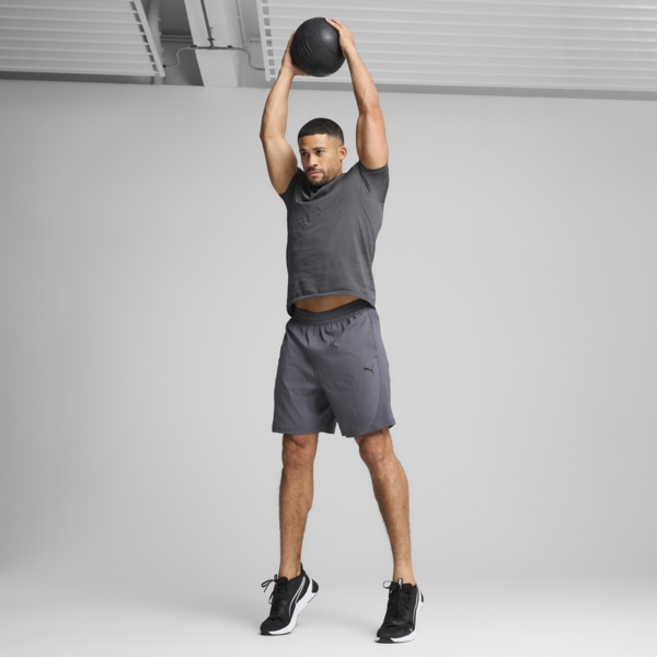 TAD TECH Fabric Mix Shorts Men, Galactic Gray, large-ZAF