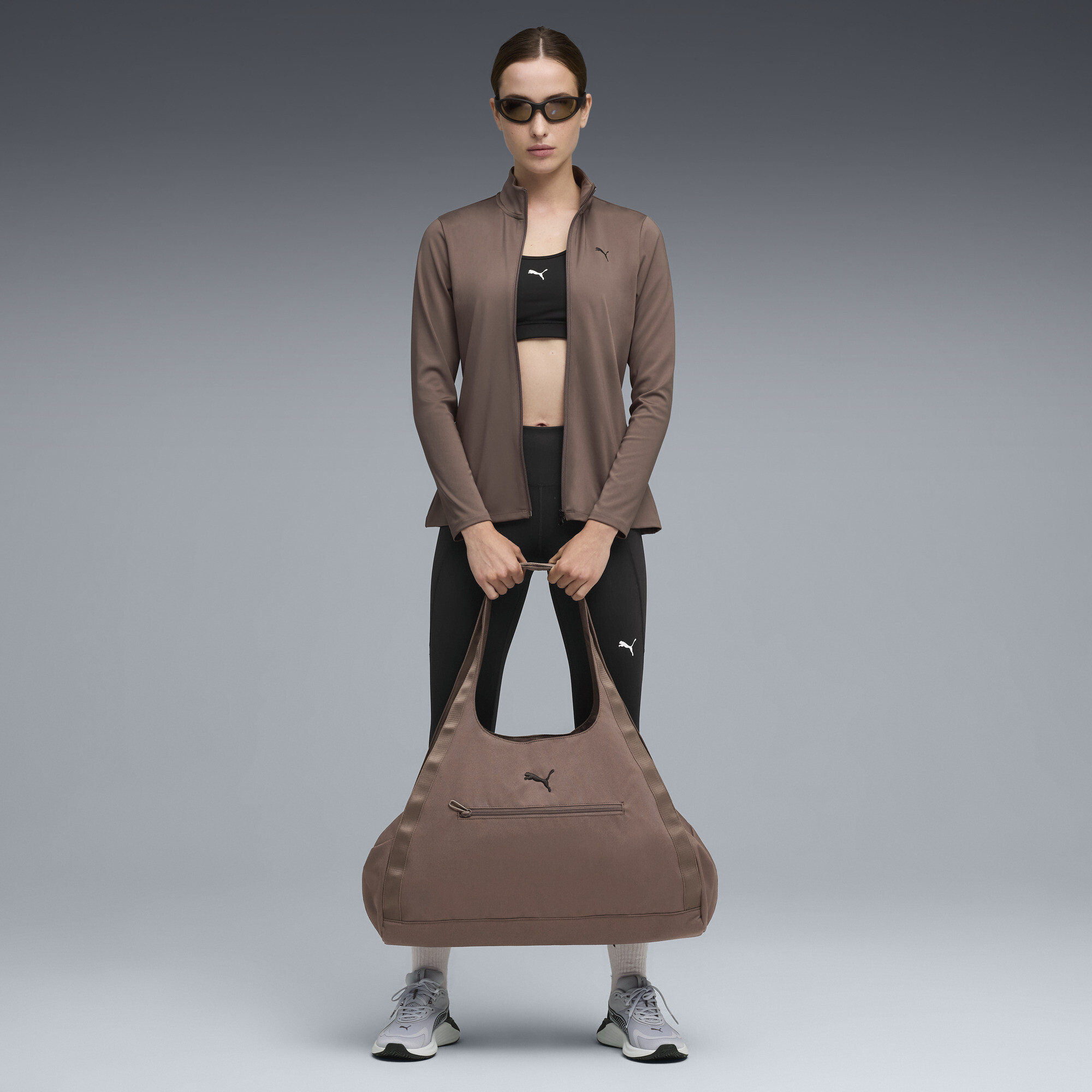 PUMA STRONG top met volledige rits voor Dames, Brons, Maat XS thumbnail 4