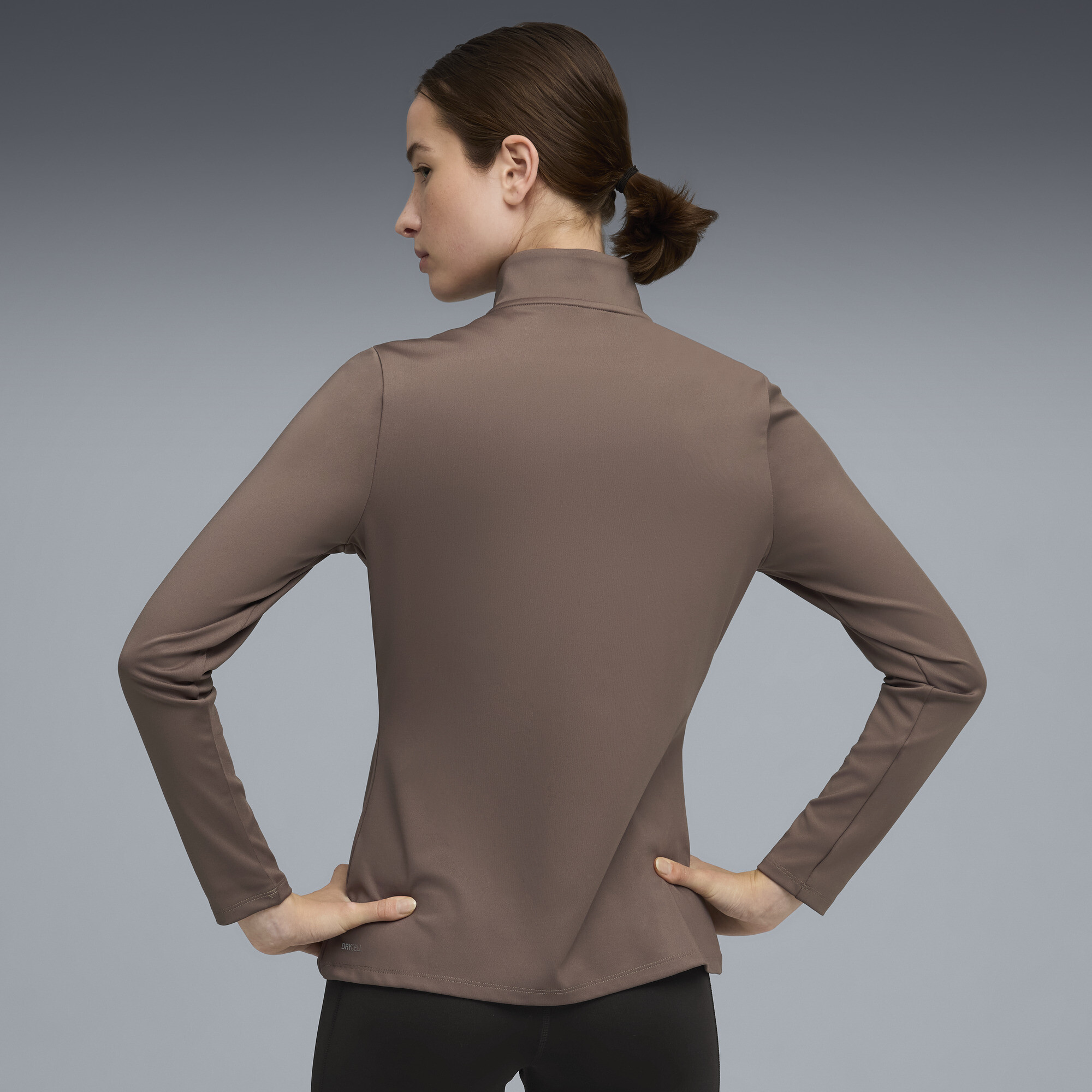 PUMA STRONG top met volledige rits voor Dames, Brons, Maat XS thumbnail 3