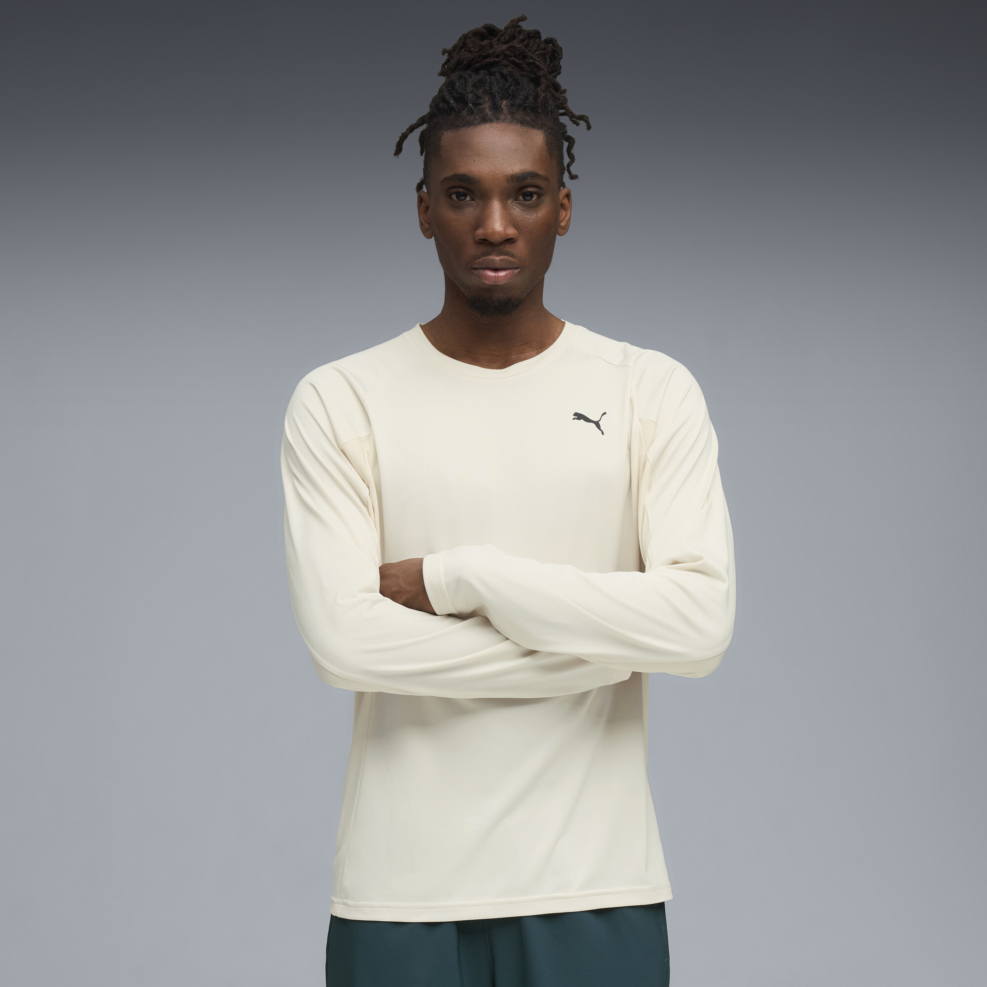 Puma Train All Day Tech Men's Long Sleeve Training T-shirt In White