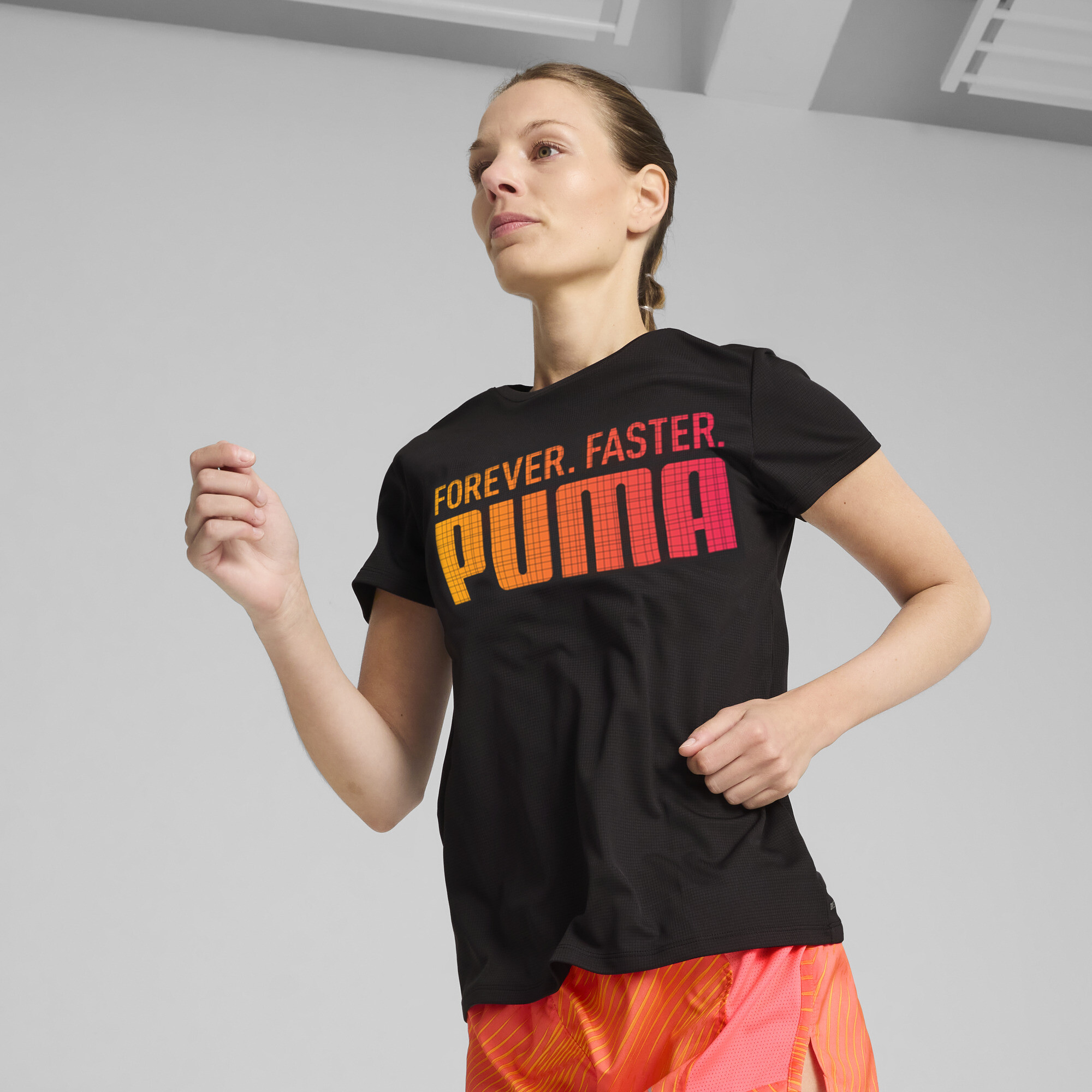 Puma RUN Fav Graphic T-Shirt Damen | Black | Größe: M