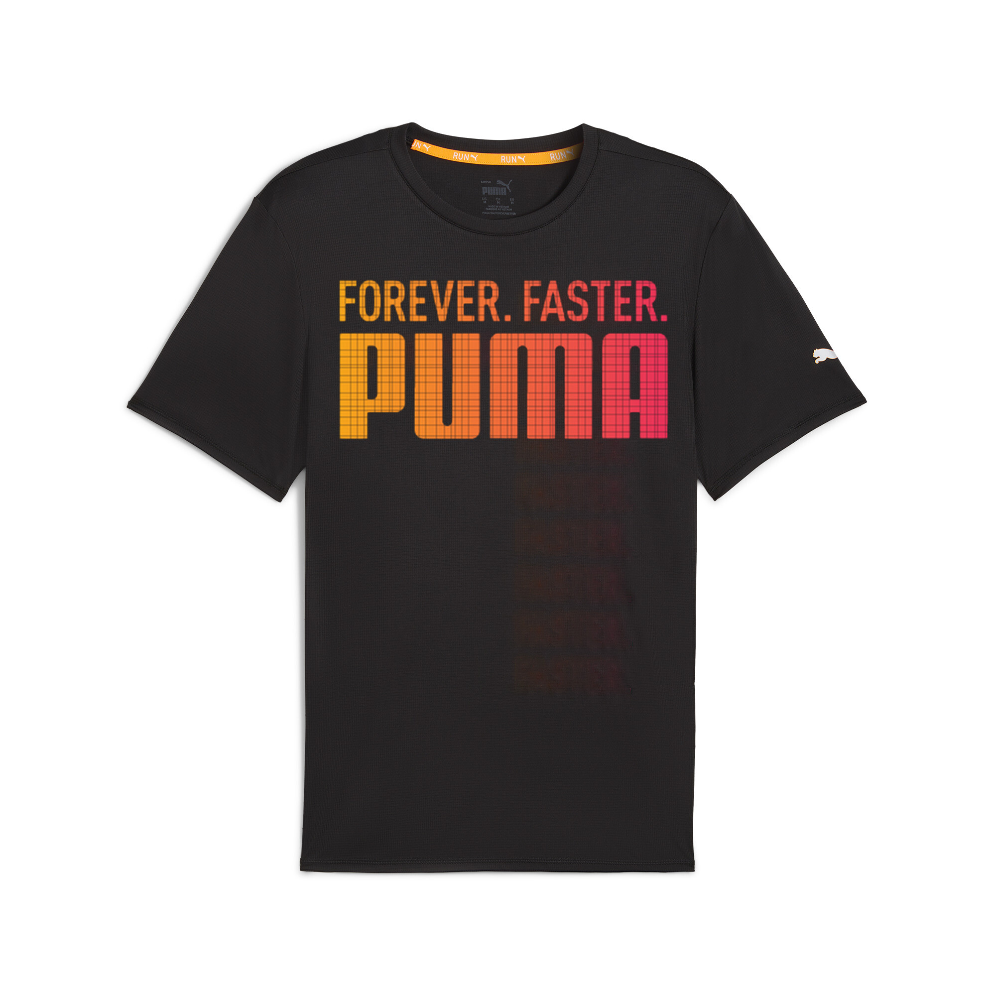 Men's PUMA RUN FAV Forever. Faster. T-Shirt Men In Black, Size Medium, Polyester