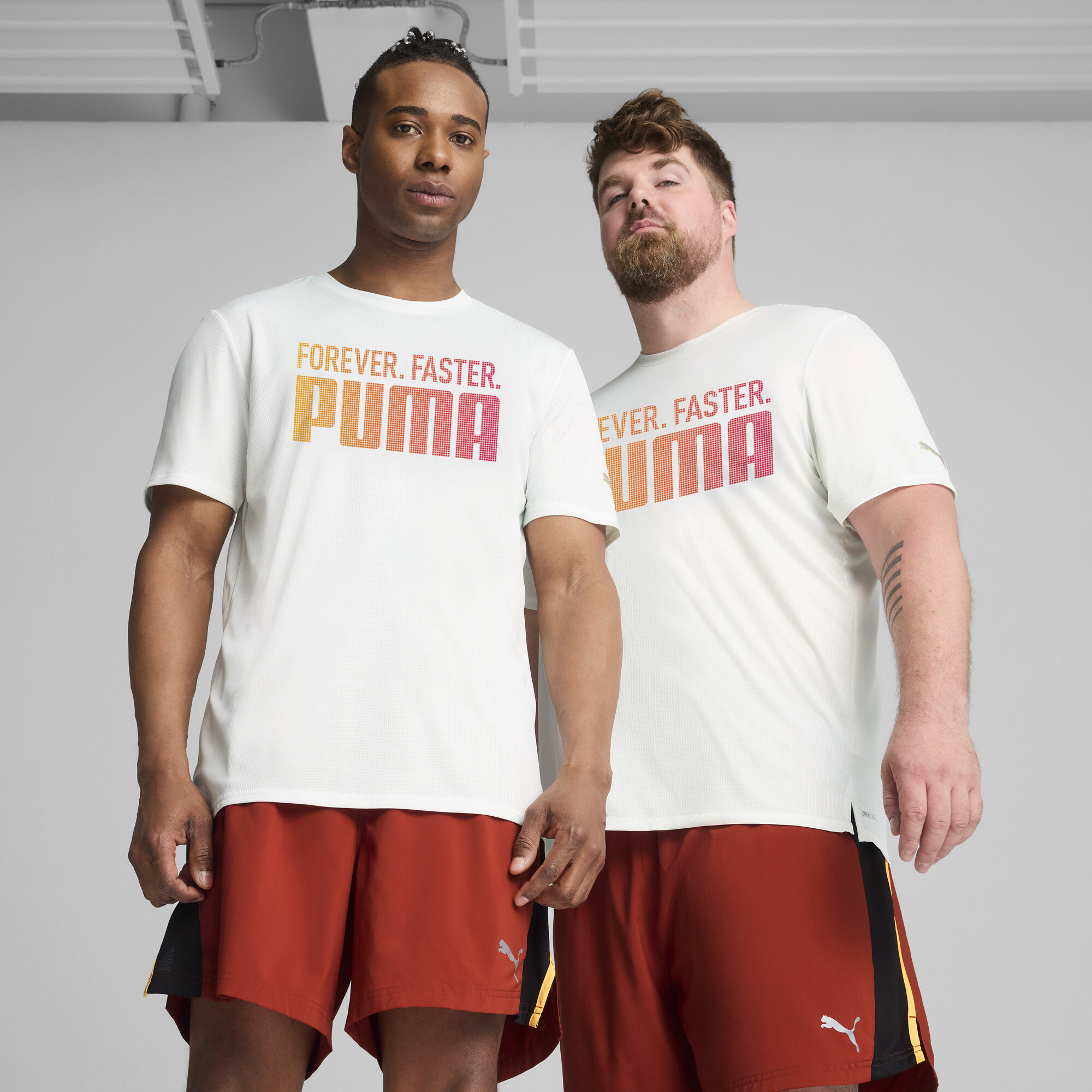 【メール便不可】 FAVORTIES Clothing Men's RUN FOREVER T-shirt, 526376 Puma Sporty FASTER Clothing