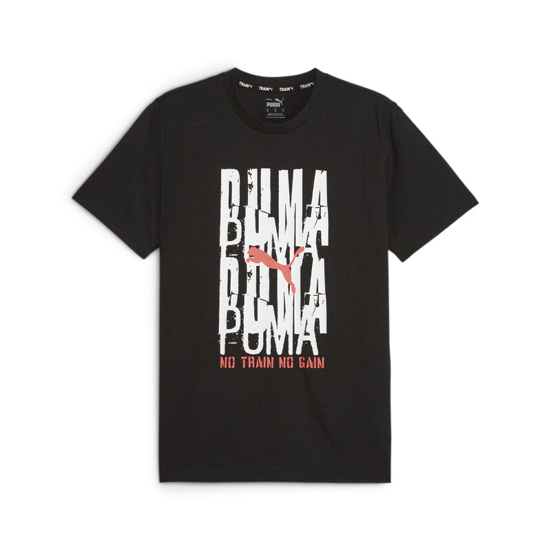 Men's PUMA Graphic Emblem Training T-shirt in Black size M