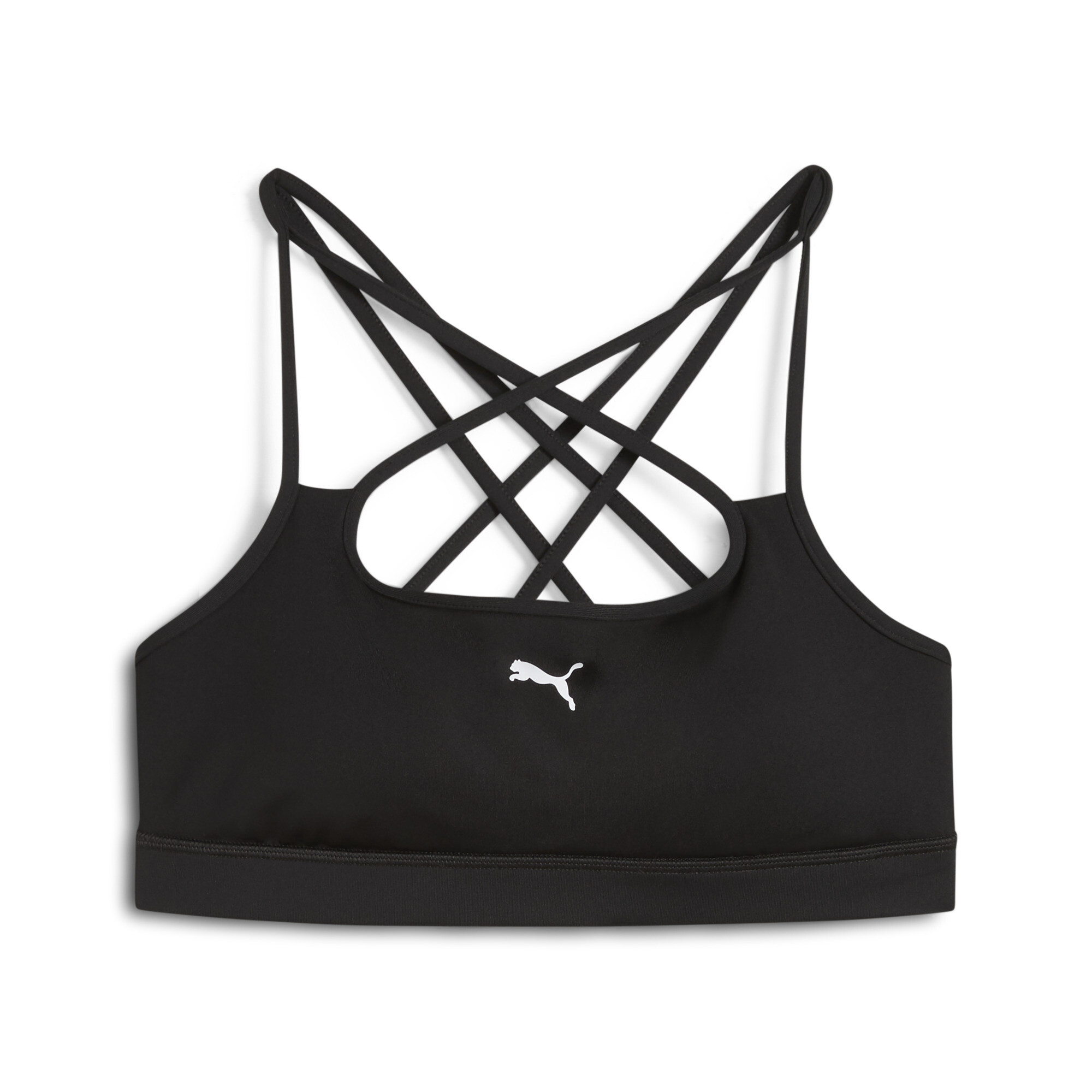 Women's Puma MOVE Strappy Training Bra, Black, Size M, Clothing