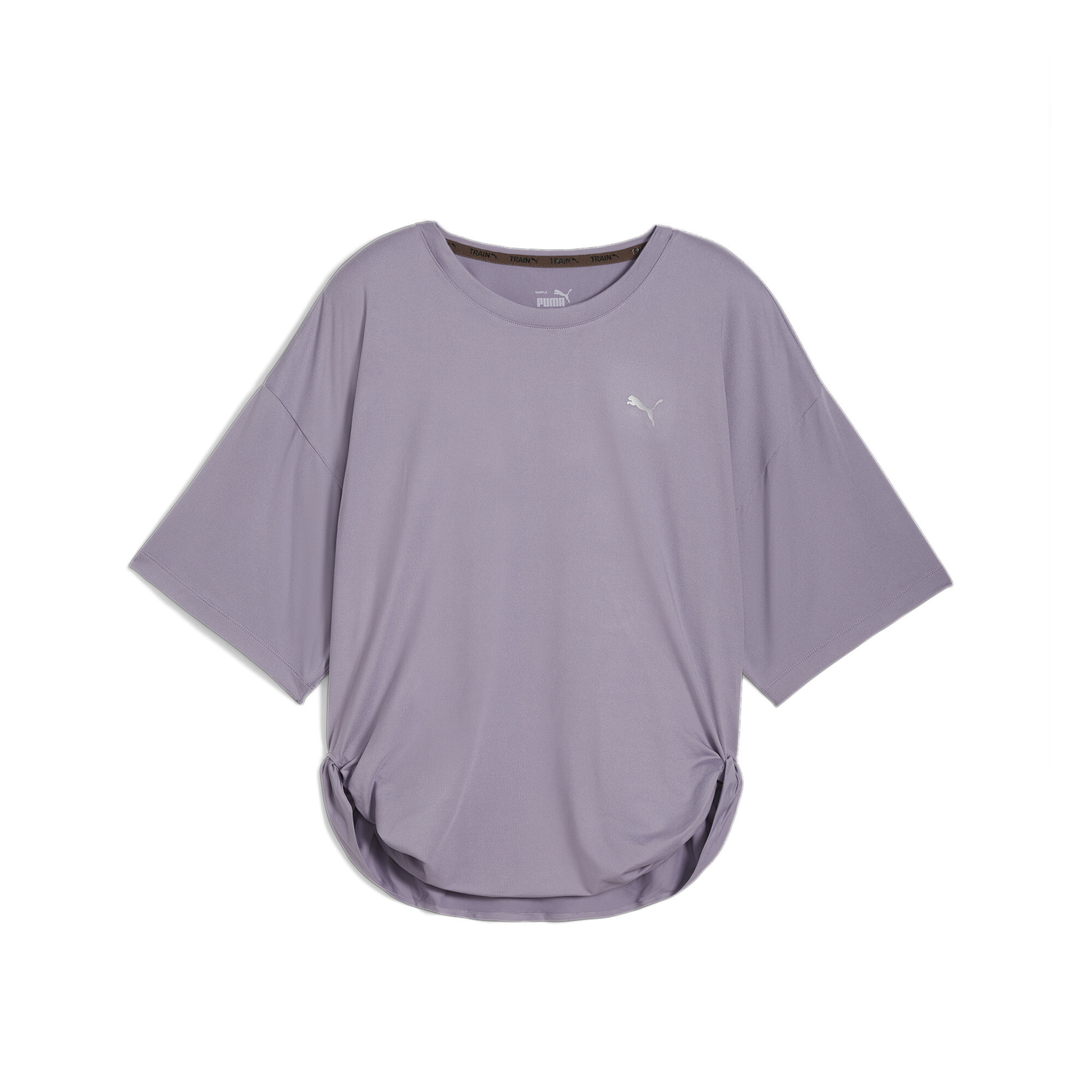 商品情報ヨガにおすすめな裾部分をツイストした半袖Tシャツです。裾のサイドからチラッと見える肌が健康的に見せてくれるアイテム。触り心地バツグンでゆったりと快適な着心地を提供します。詳細左胸にプーマキャッ