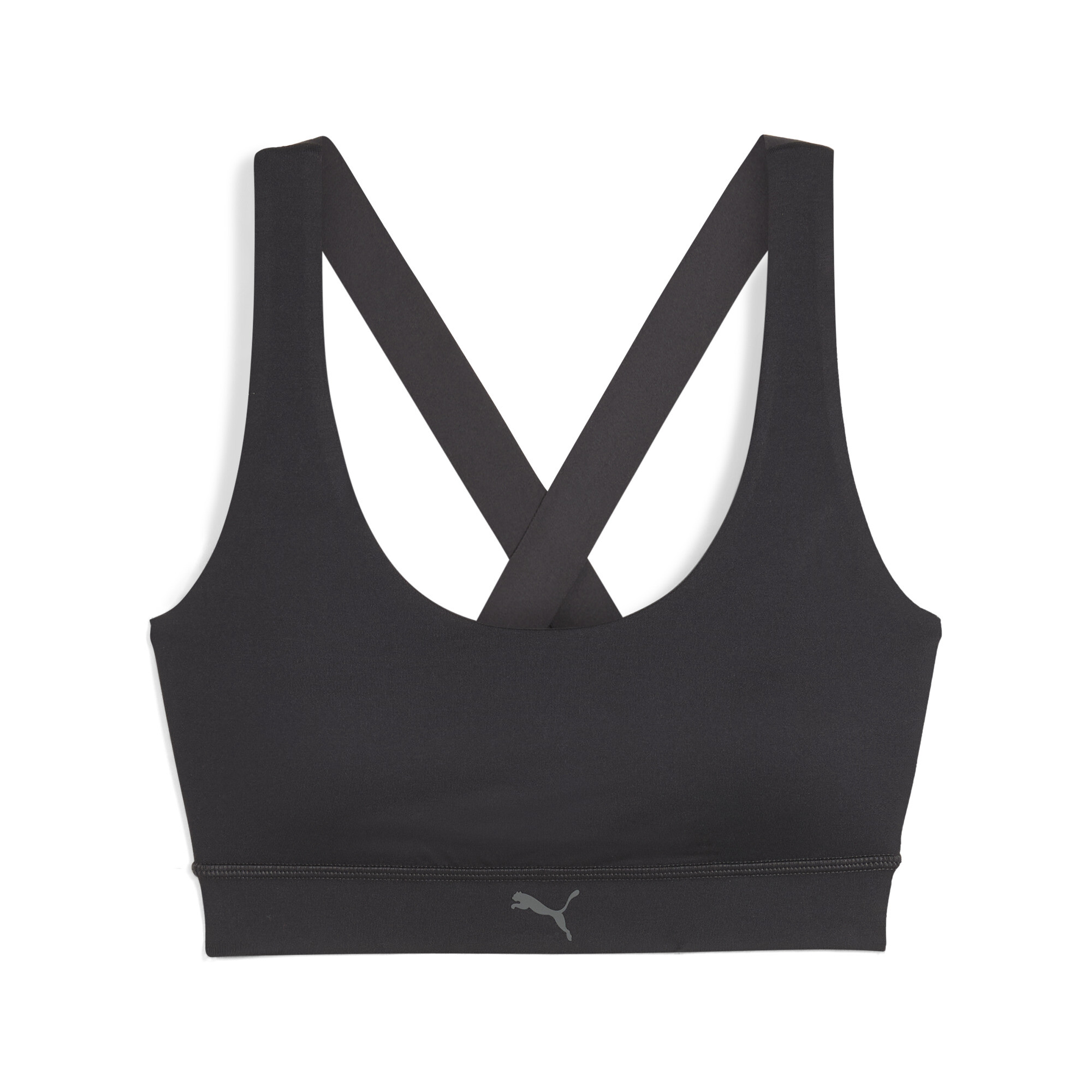 Women's Puma TRAIN Mid-Impact Bra, Gray, Size XL, Clothing