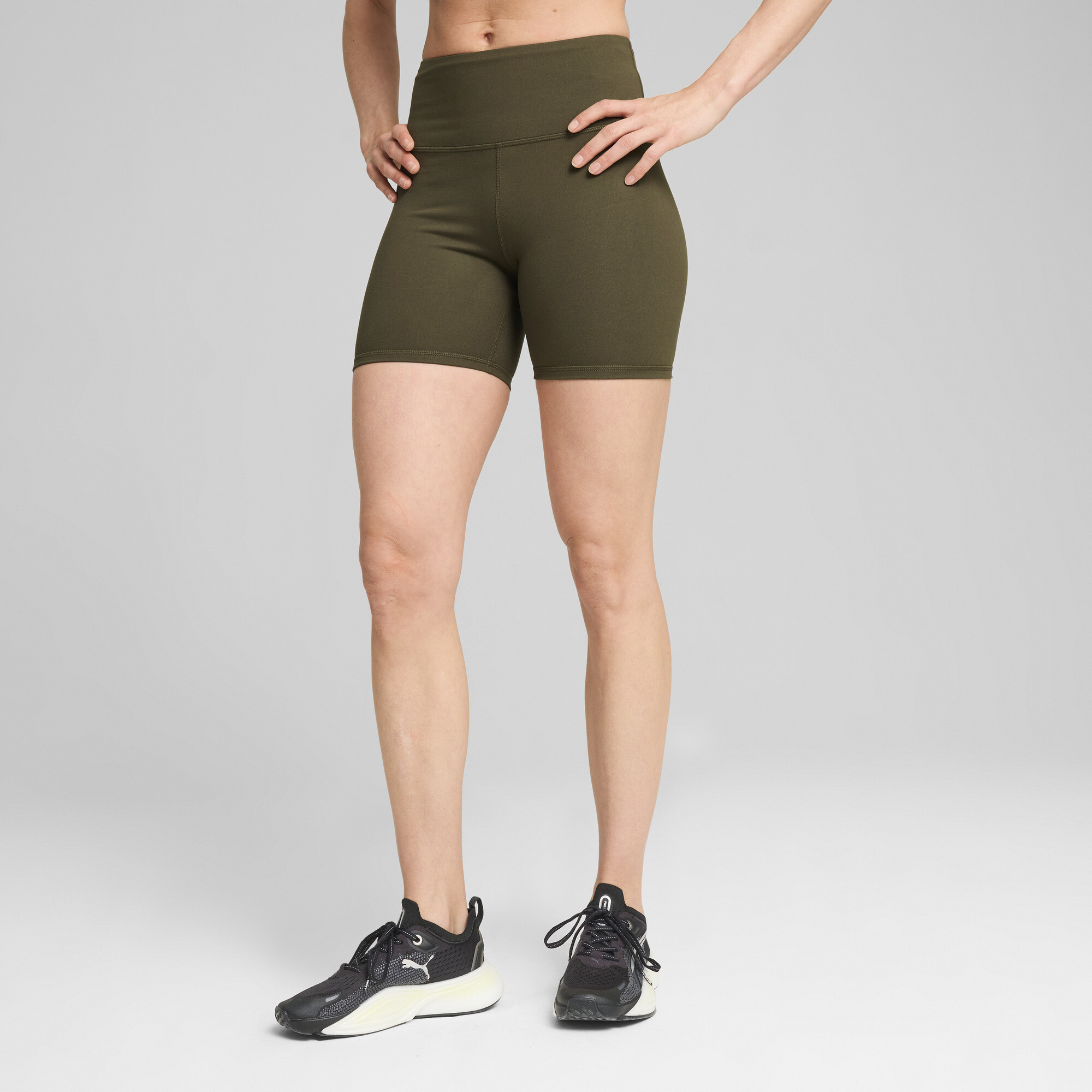 Puma TRAIN High Waist 5" Radlerhose Damen | Dark Loden | Größe: L