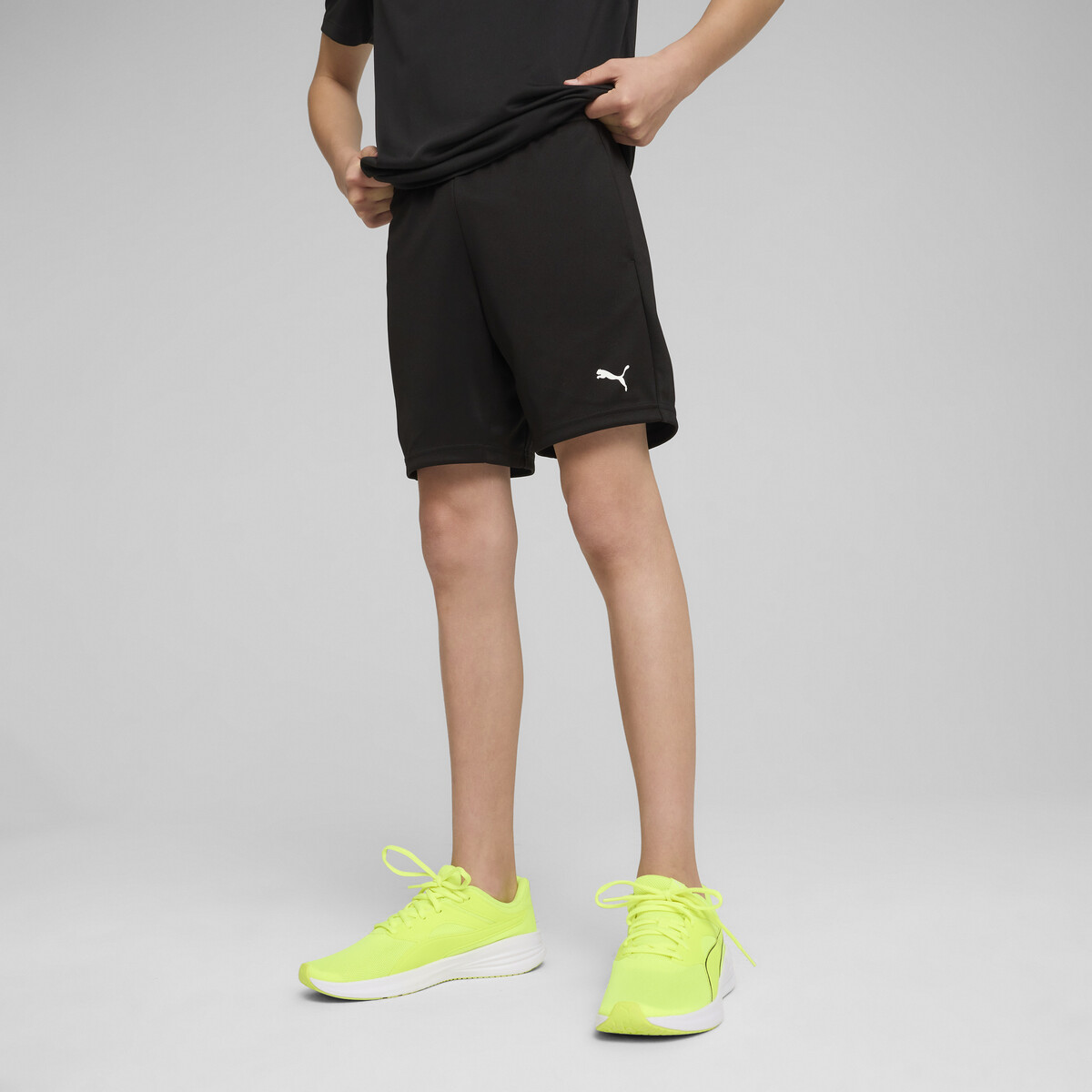 Train All Day Essentials Poly Shorts Youth in Black by PUMA, 15-16Y