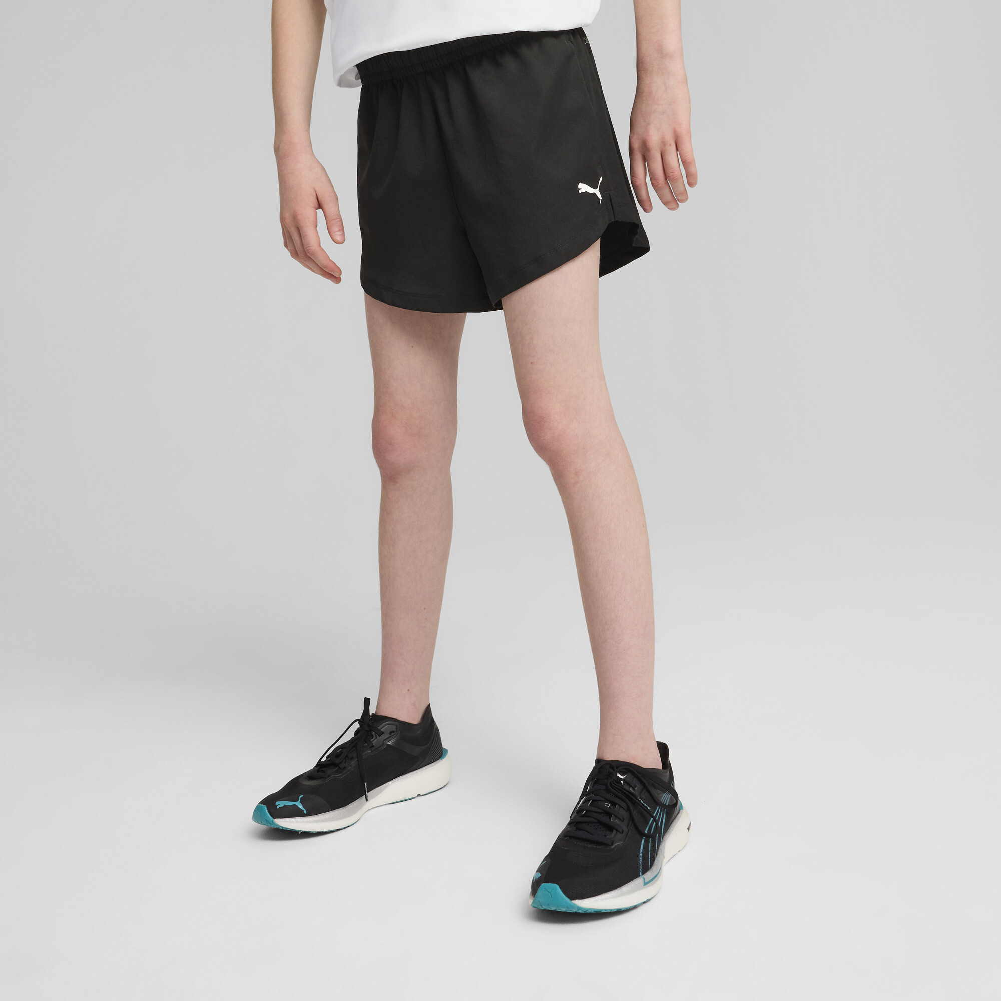 Puma Train All Day Essentials Big Kids' Woven Shorts In Black