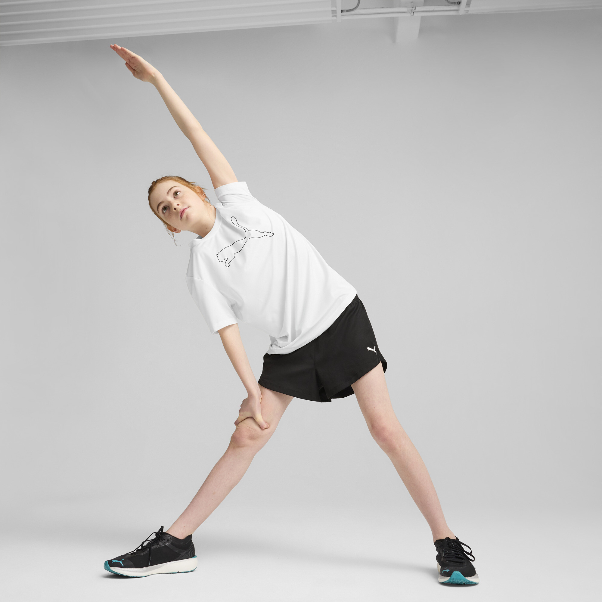 PUMA Train All Day ESS geweven short voor Dames, Zwart, Maat 7-8Y thumbnail 4