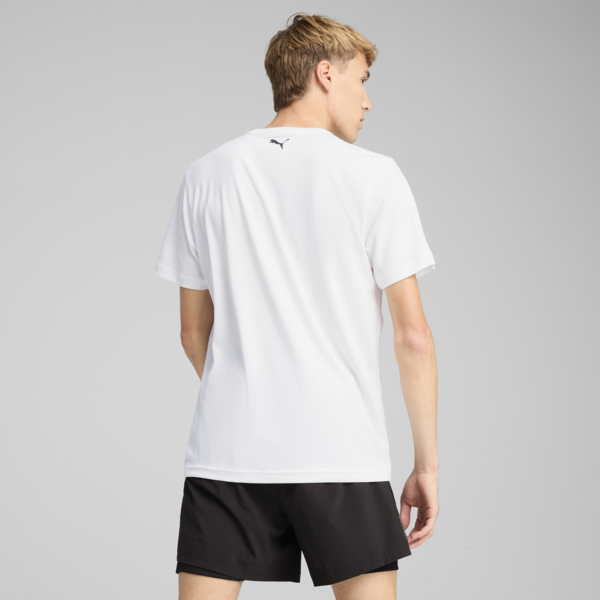Graphic Running Tee Men, PUMA White-Q2, large-MEX