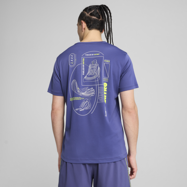 Remera de running Graphics NITRO™ para hombre, Blue Crystal, large-ARG