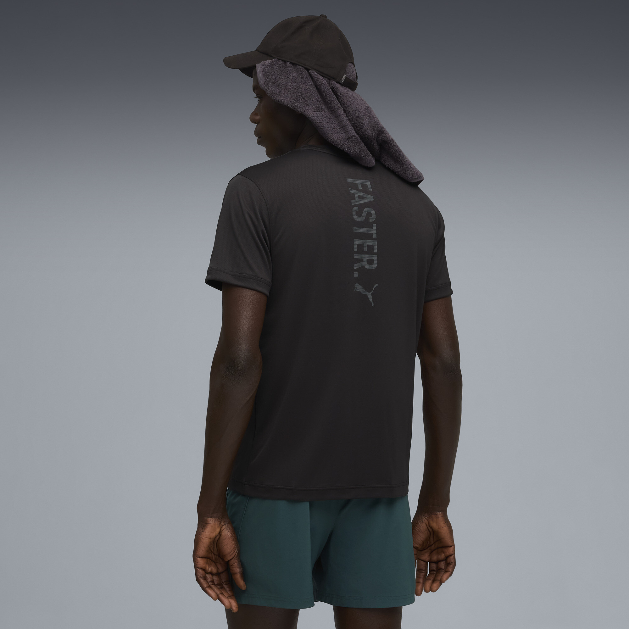 PUMA Graphics Running Faster T-shirt voor Heren, Zwart, Maat M thumbnail 5