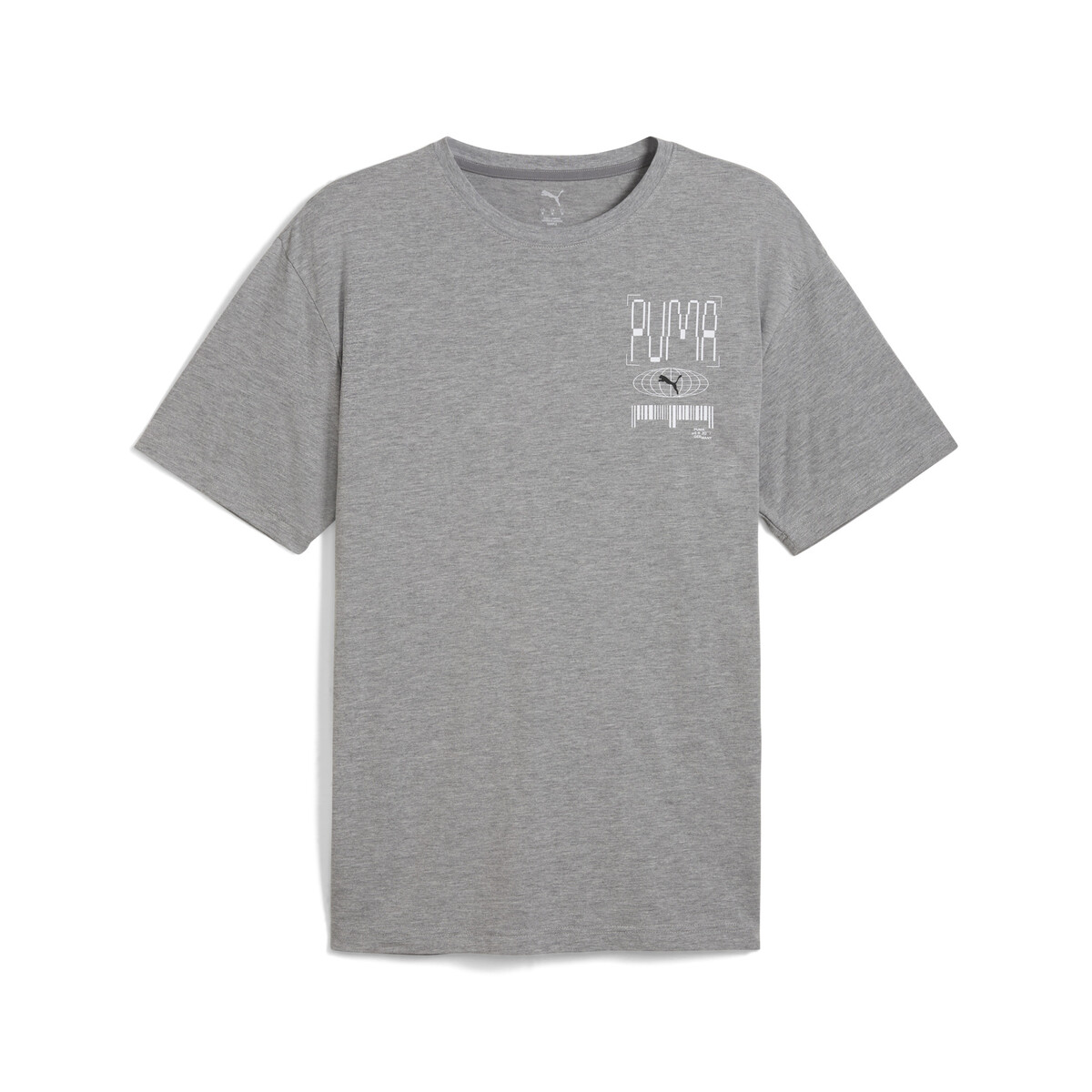GRAPHICS Illustrative Relaxed Training T-Shirt Men in Medium Gray Heather by PUMA, XS