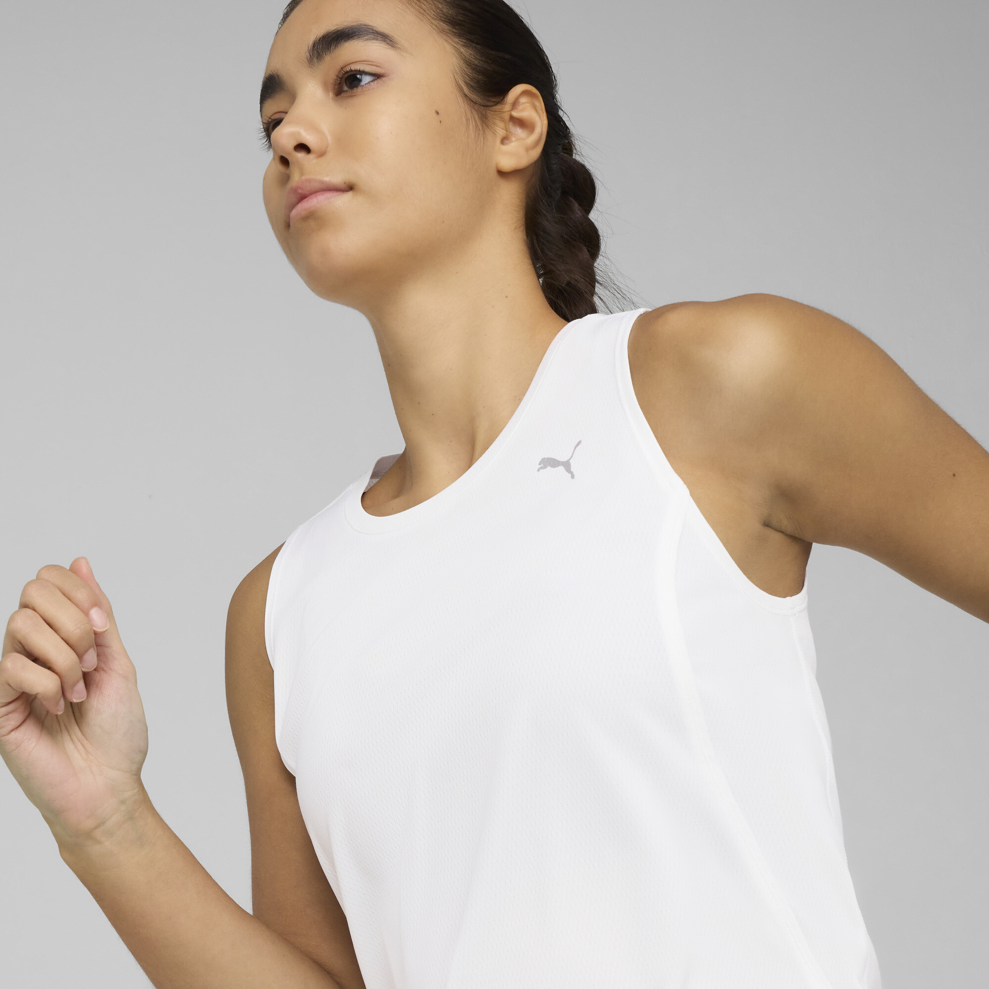 PUMA VELOCITY hardlooptanktop voor Dames, Wit, Maat XS thumbnail 4