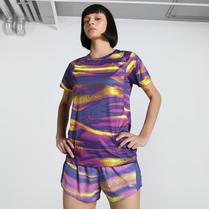 

Women's PUMA VELOCITY All-Over-Print Running Tee