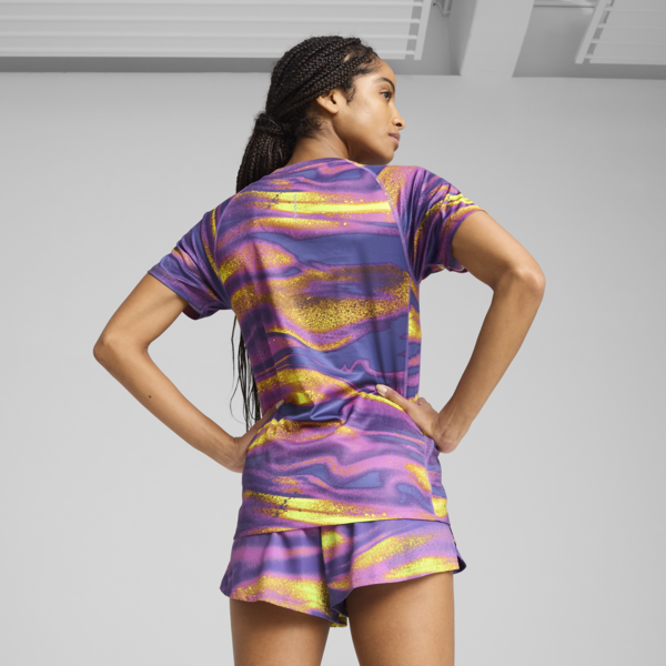 VELOCITY All-Over-Print Running Tee Women, Wild Berry, large-ZAF