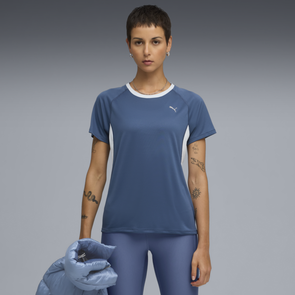 Remera de running VELOCITY II para mujer, Dark Indigo, large-ARG