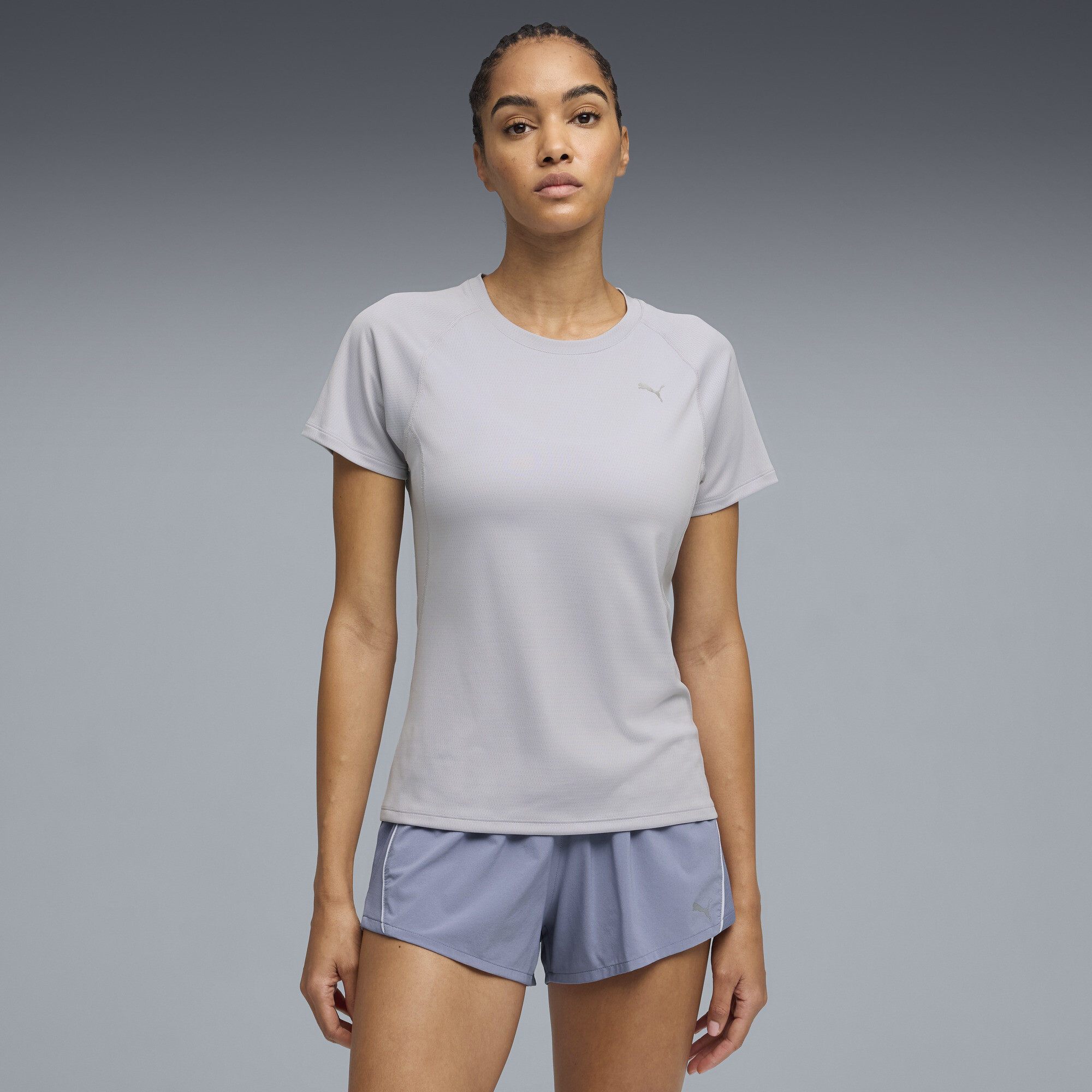 PUMA VELOCITY hardloopshirt voor Dames, Zilver, Maat L