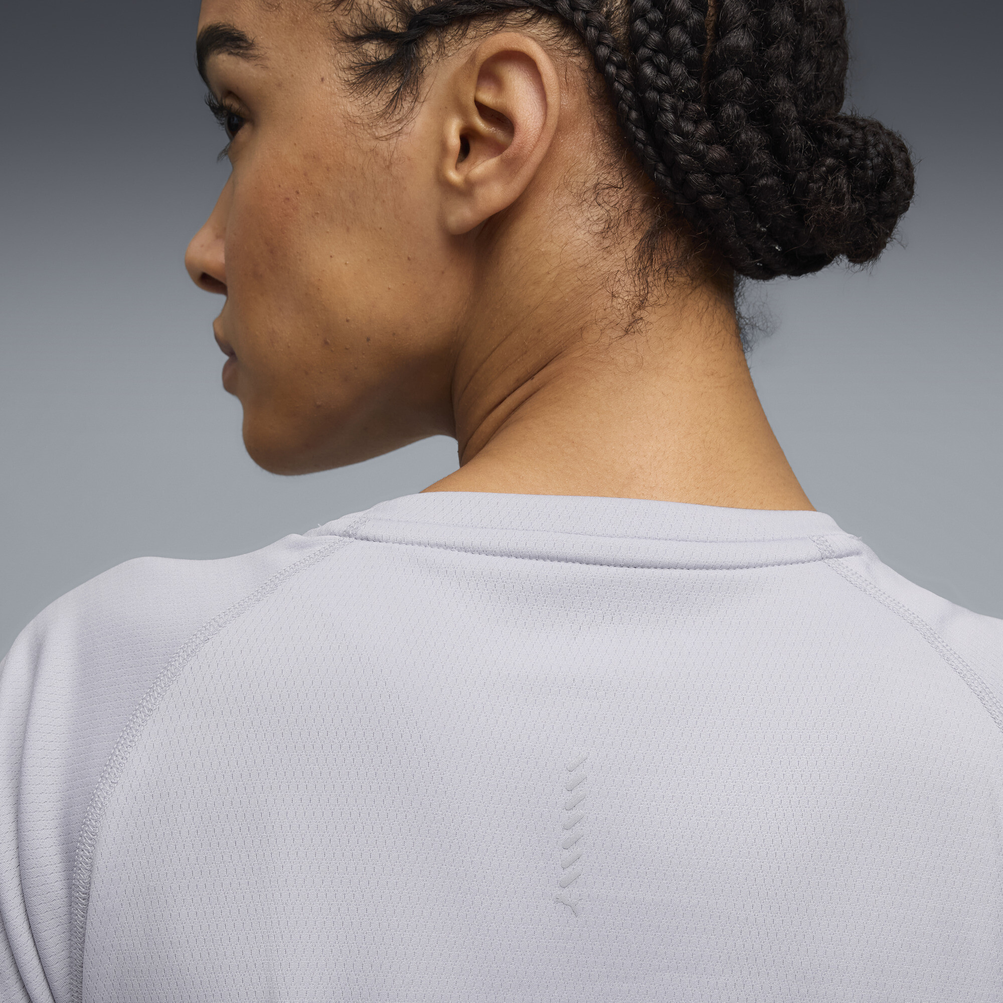 PUMA VELOCITY hardloopshirt voor Dames, Zilver, Maat L thumbnail 4