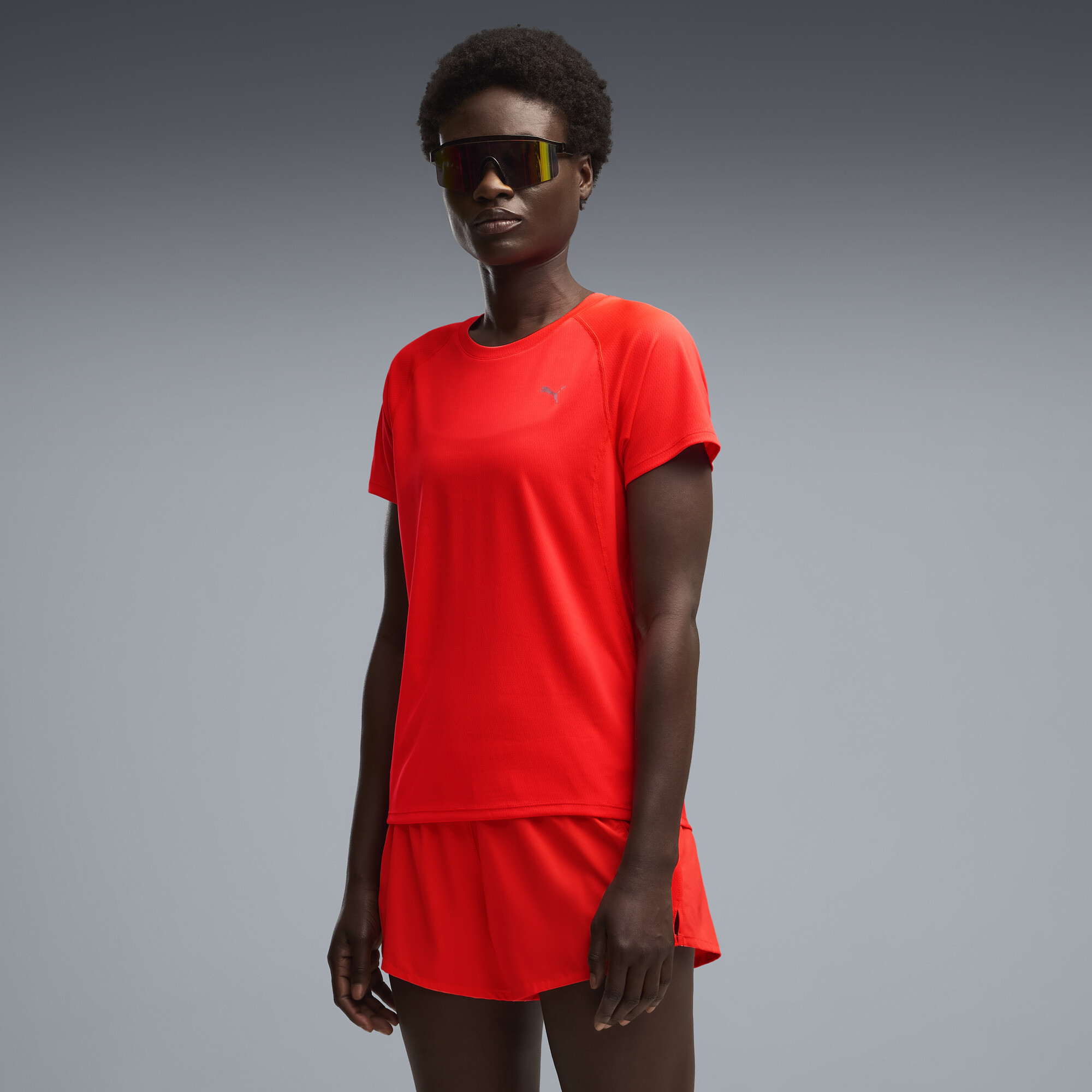 PUMA VELOCITY Lauf-T-Shirt Damen, Kleidung, Rot, XS