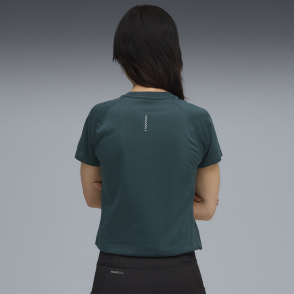 VELOCITY Tri-Blend Running Tee Women, Green Terrain, large-ZAF