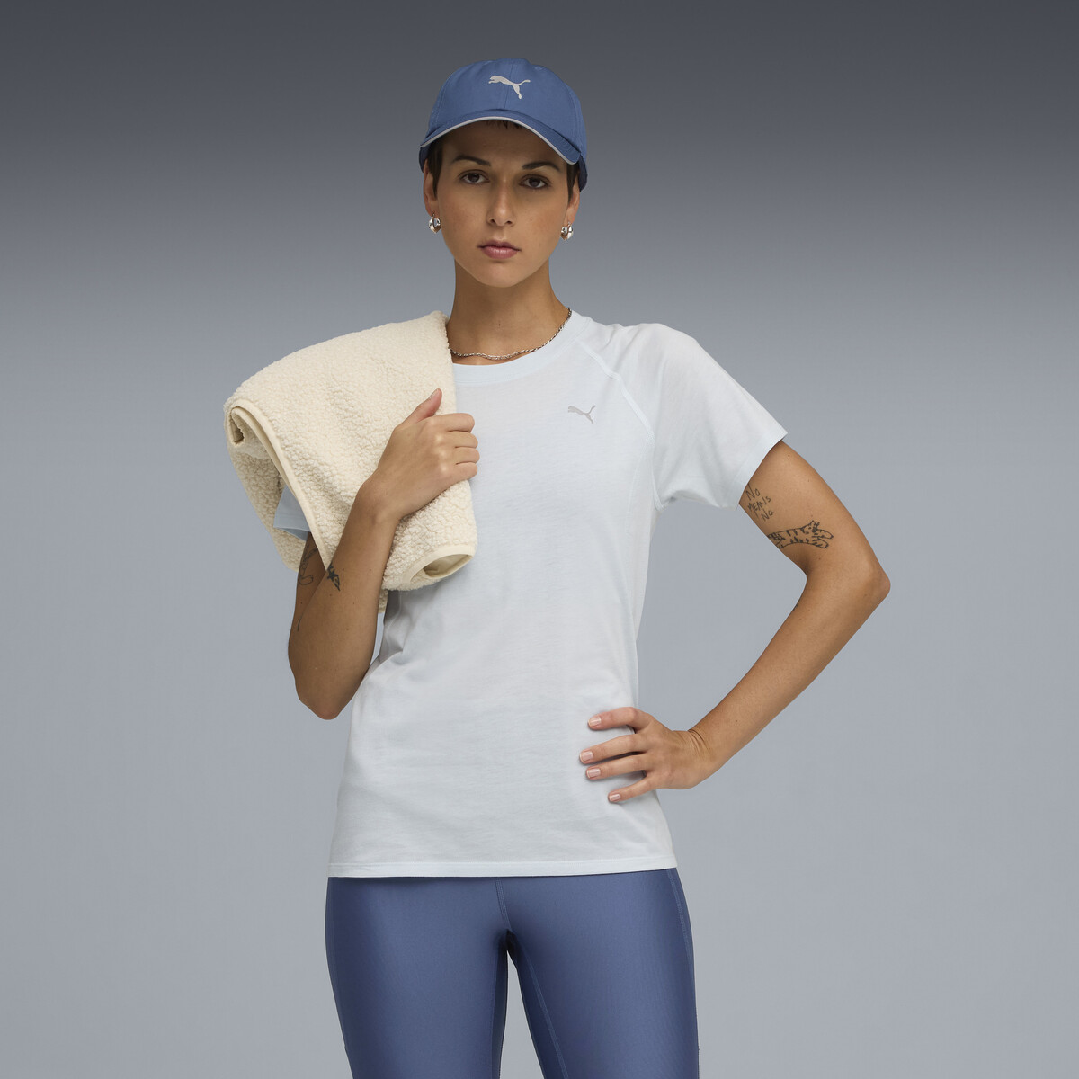 VELOCITY Tri-Blend Running T-Shirt Women in Sea Glass by PUMA, Large