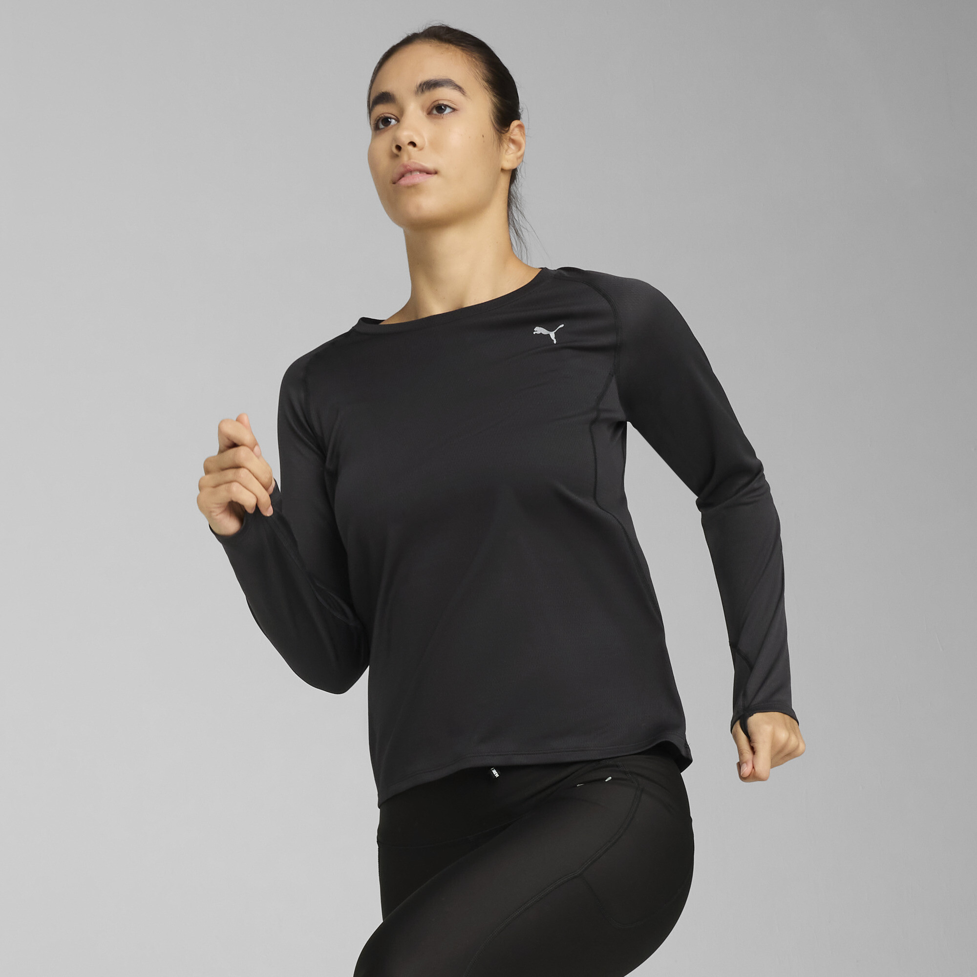 Puma VELOCITY Langarm-Laufshirt Damen | Mit Plain | Black | Größe: M