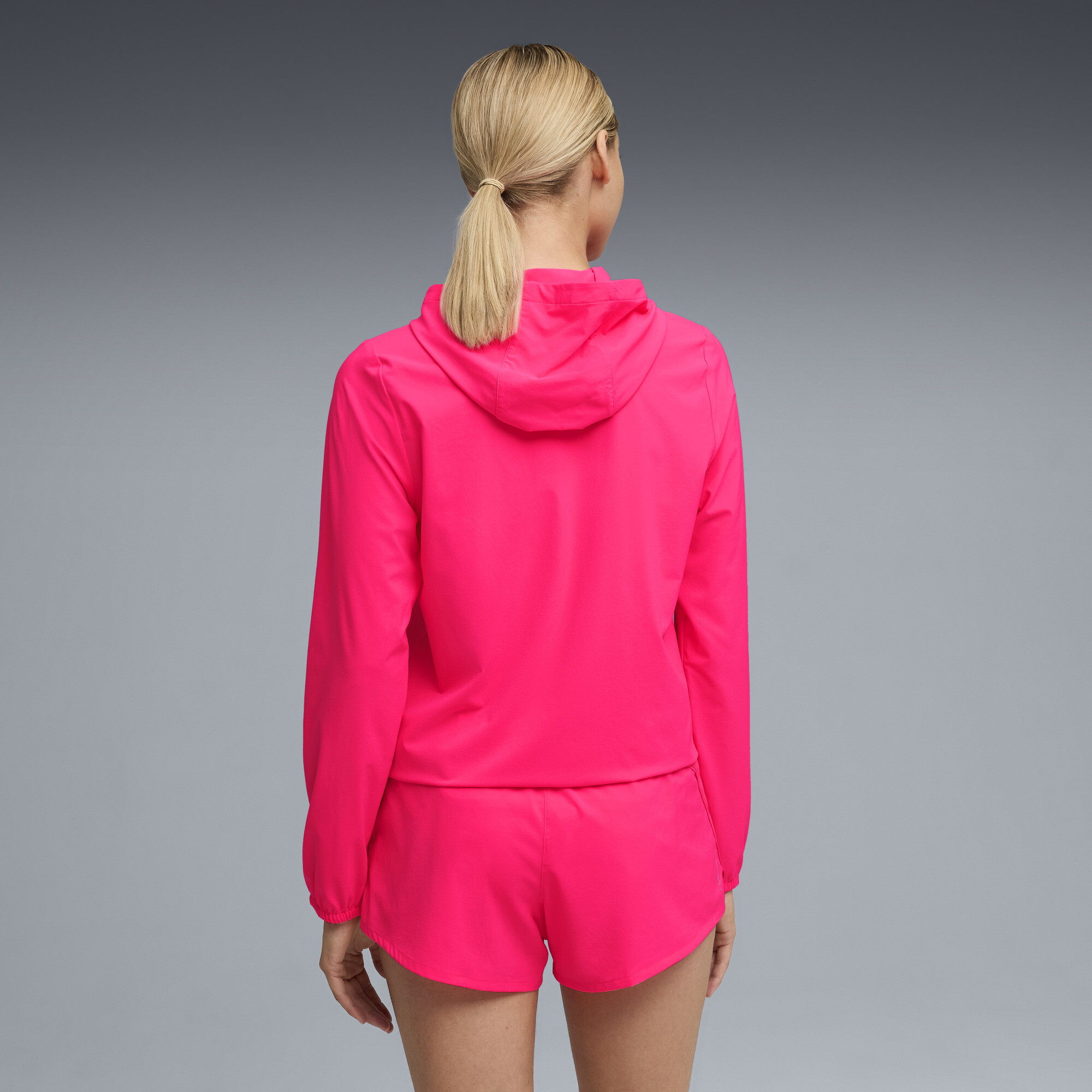 PUMA VELOCITY geweven hardloopjack voor Dames, Roze, Maat L thumbnail 5