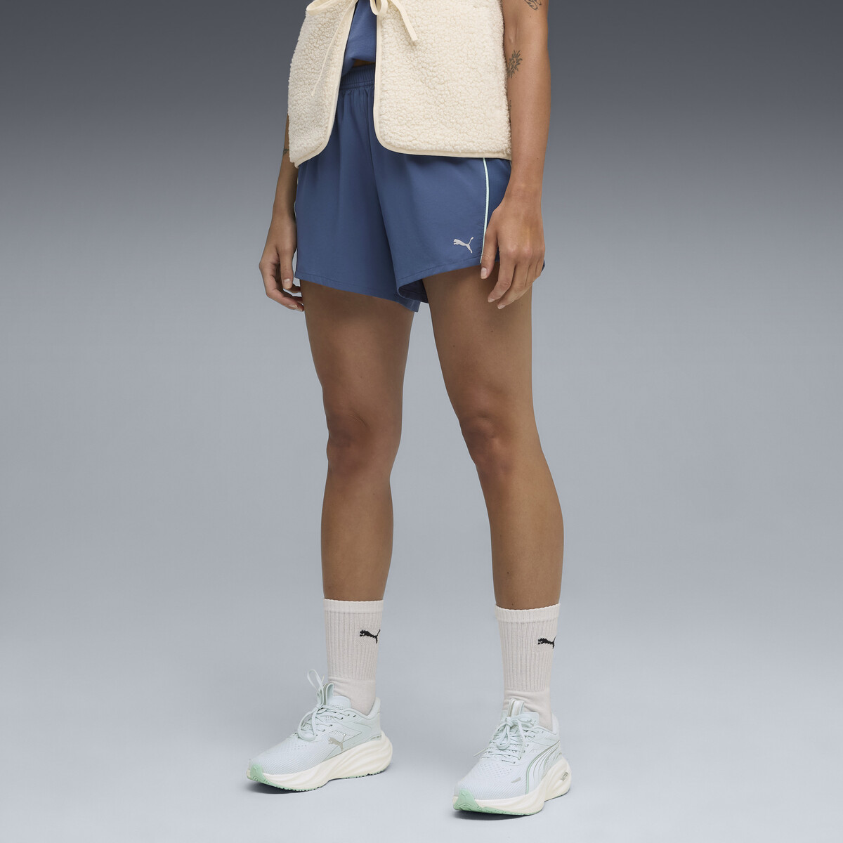 VELOCITY 5-inch Running Shorts Women in Dark Indigo by PUMA, Small