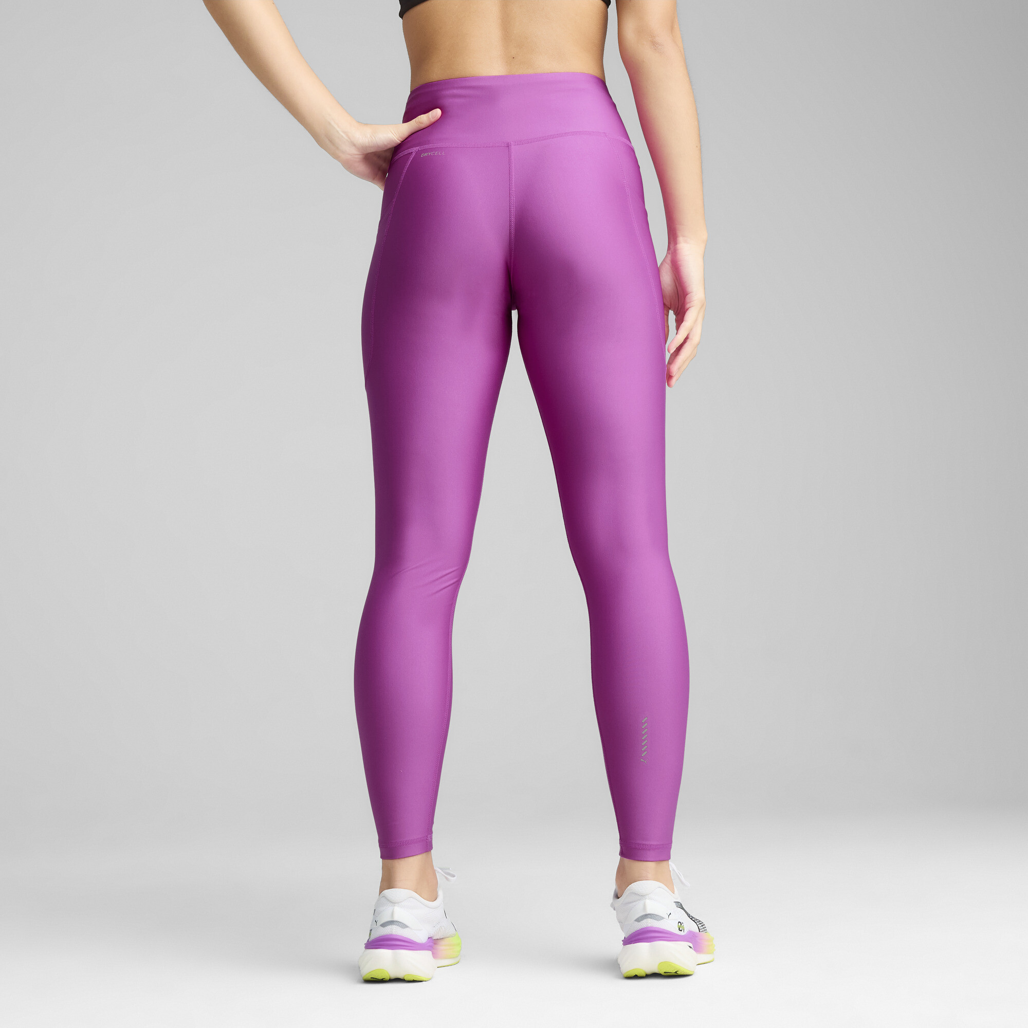 Women's Puma VELOCITY Running Tights, Purple, Size M, Clothing