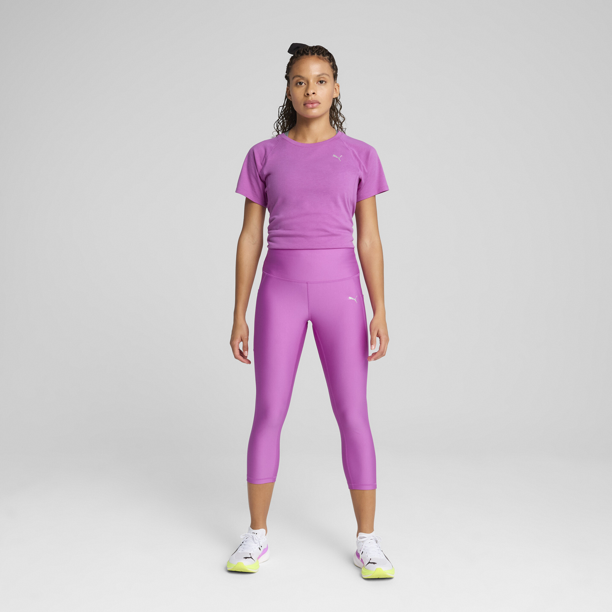 Women's Puma VELOCITY Running Tights, Purple, Size XS, Clothing