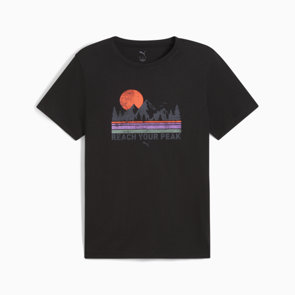 Playera de running Graphics Slogan para hombre, PUMA Black, large-MEX