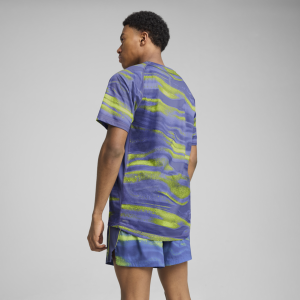 Playera de running estampada VELOCITY para hombre, Blue Crystal, large-MEX