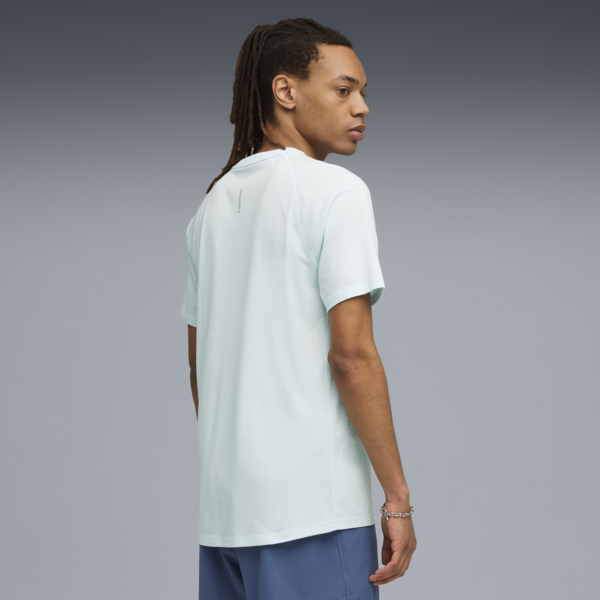 Remera de running VELOCITY Tri-Blend para hombre, Sea Glass, large-ARG