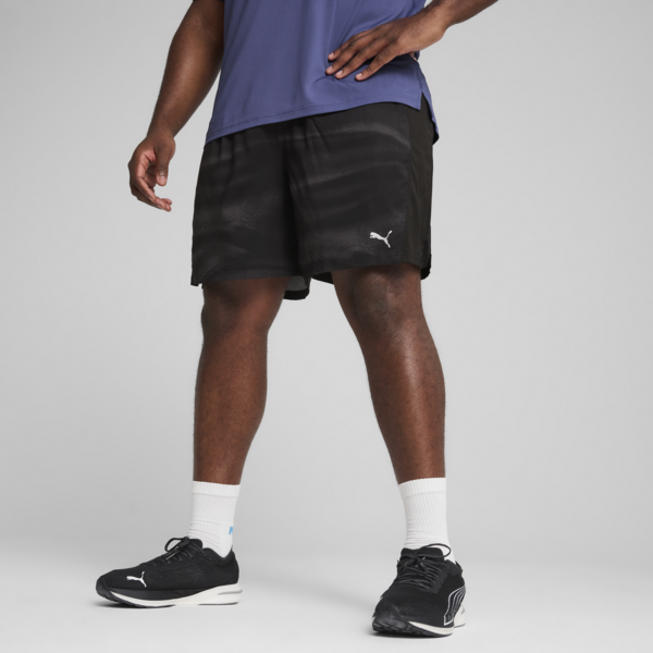 VELOCITY All-Over Print 7" Running Shorts Men, PUMA Black, large-ZAF