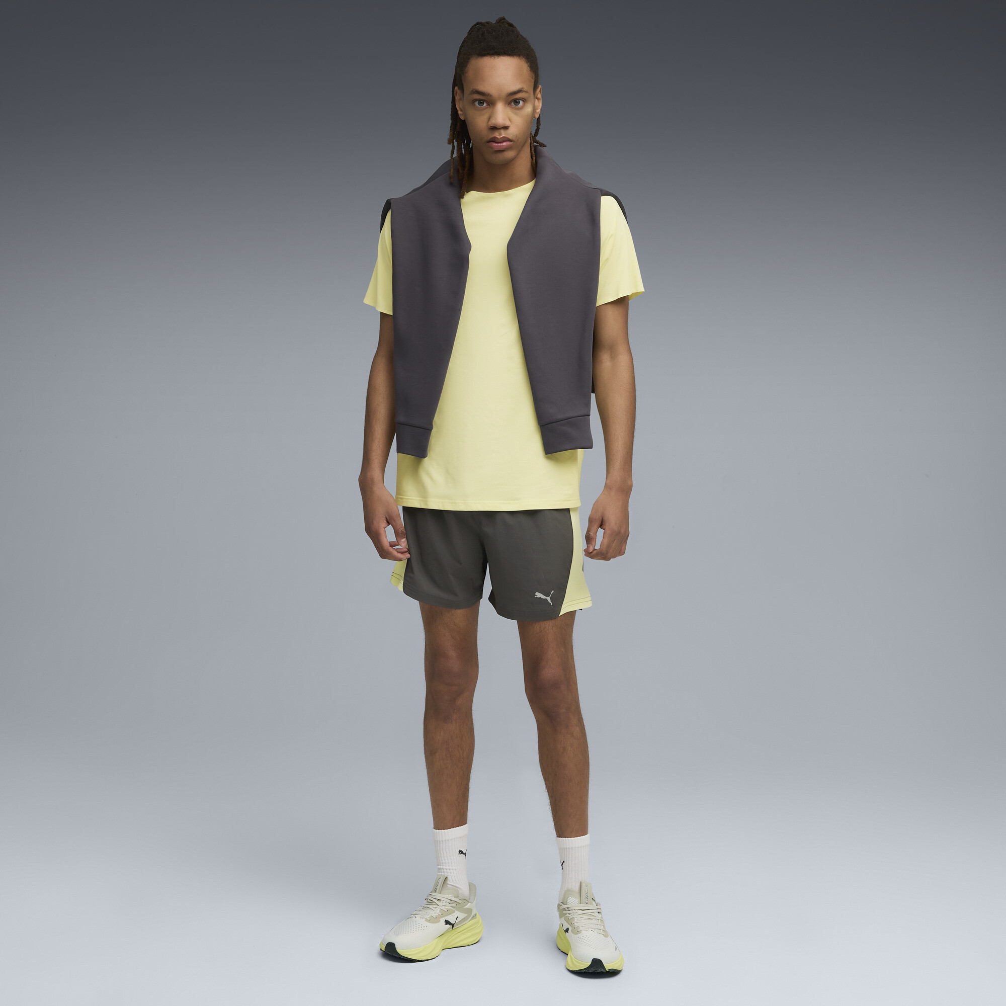 PUMA VELOCITY hardloopshort voor Heren, Grijs/Goud, Maat 3XL thumbnail 2