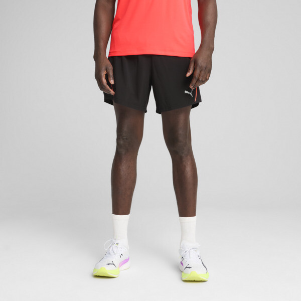 Shorts PUMA de running VELOCITY 12cm para Hombre En Negro/Glowing Rojo