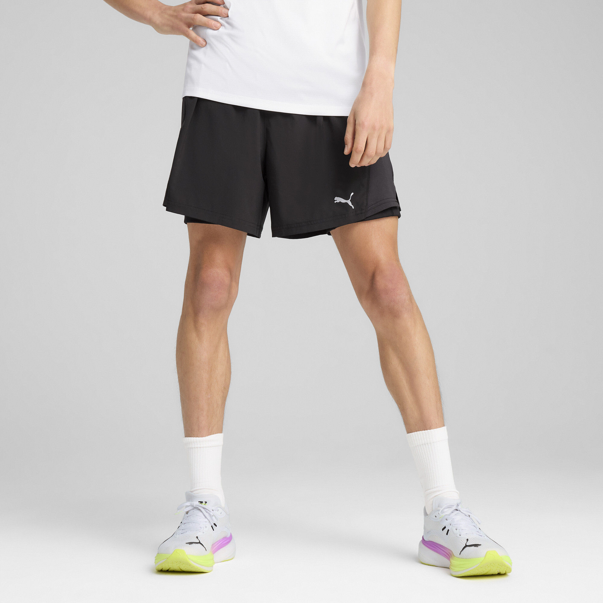 Puma VELOCITY 2-in-1-Laufshorts Herren | Mit Plain | Black | Größe: L