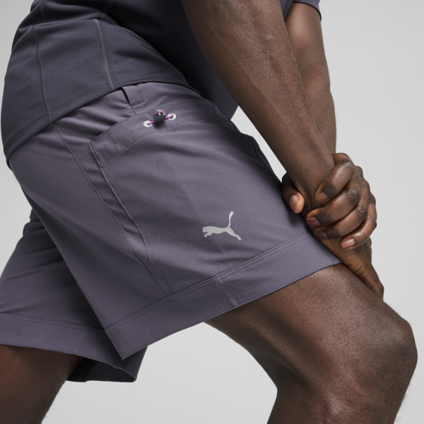 Shorts de trail running SEASONS para hombre, Galactic Gray, large-ARG