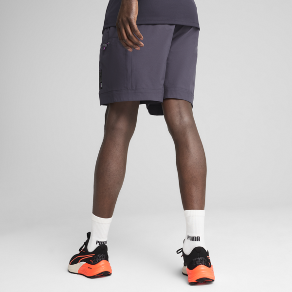 Shorts de trail running SEASONS para hombre, Galactic Gray, large-ARG