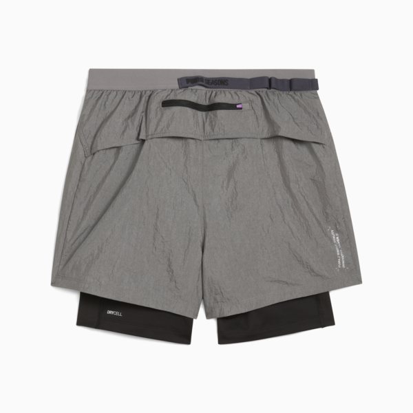 Shorts de trail running SEASONS para hombre, Cast Iron, large-ARG