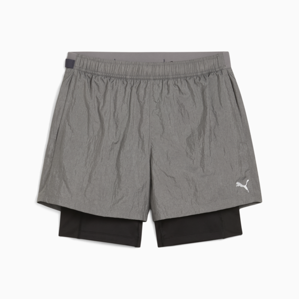 Shorts de trail running SEASONS para hombre, Cast Iron, large-ARG