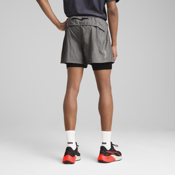 Shorts de trail running SEASONS para hombre, Cast Iron, large-ARG