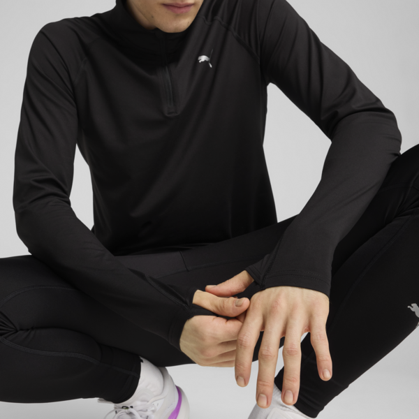 VELOCITY CLOUDSPUN Running Quarter-Zip Top Men, PUMA Black, large-ZAF