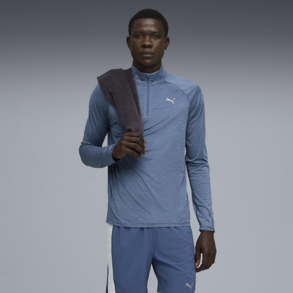 Remera de running VELOCITY CLOUDSPUN para hombre, Dark Indigo-heather, large-ARG