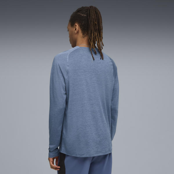 CLOUDSPUN Long Sleeve Running Top Men, Dark Indigo-Heather, large-ZAF