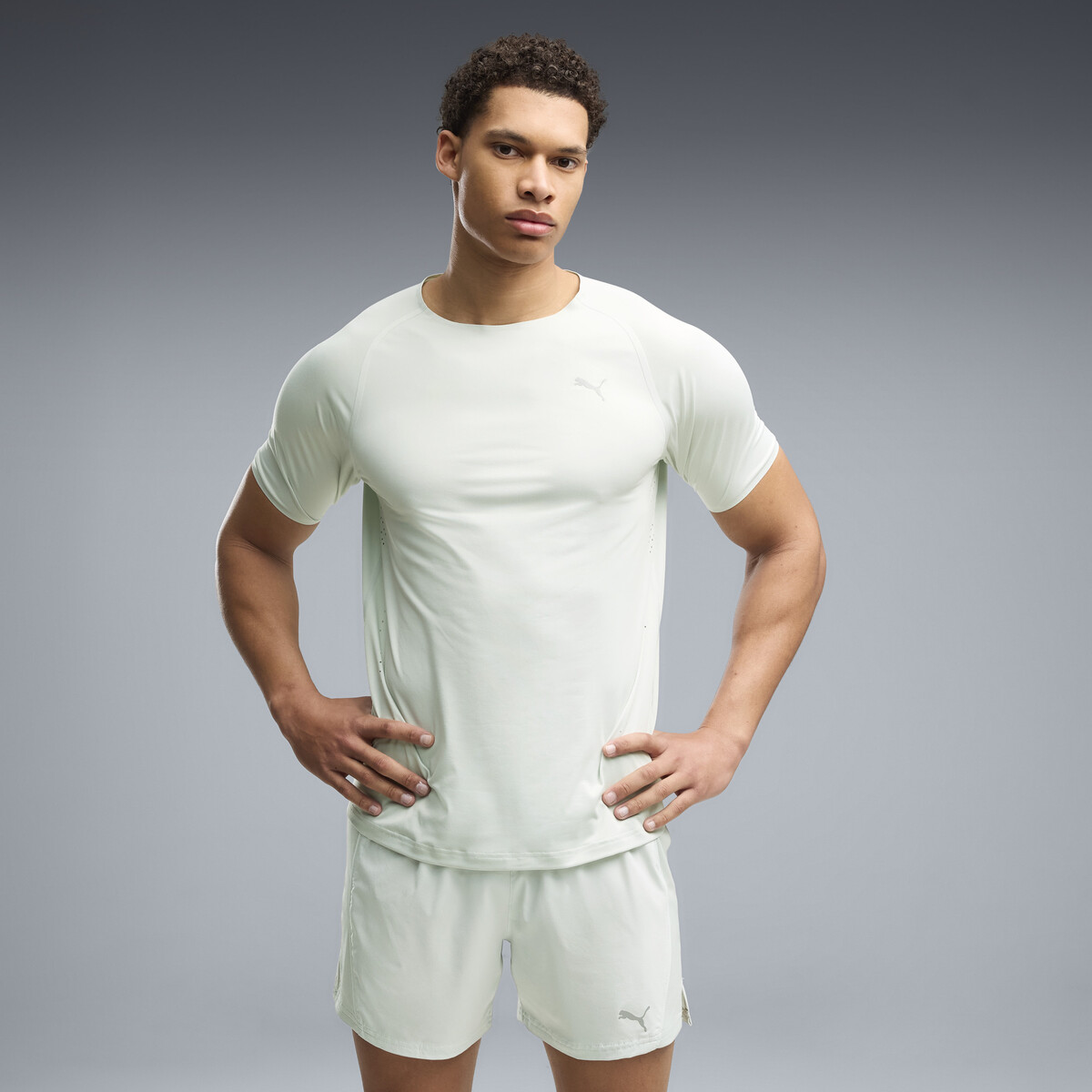 CLOUDSPUN Running T-Shirt Men in Créme De Mint by PUMA, XL